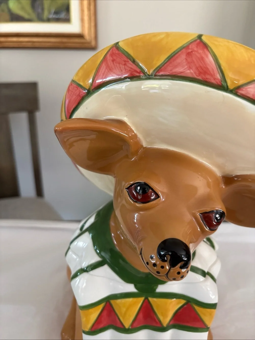 Vintage IAY CHIHUAHUA! COOKIE JAR 1999 Clay Art new without box